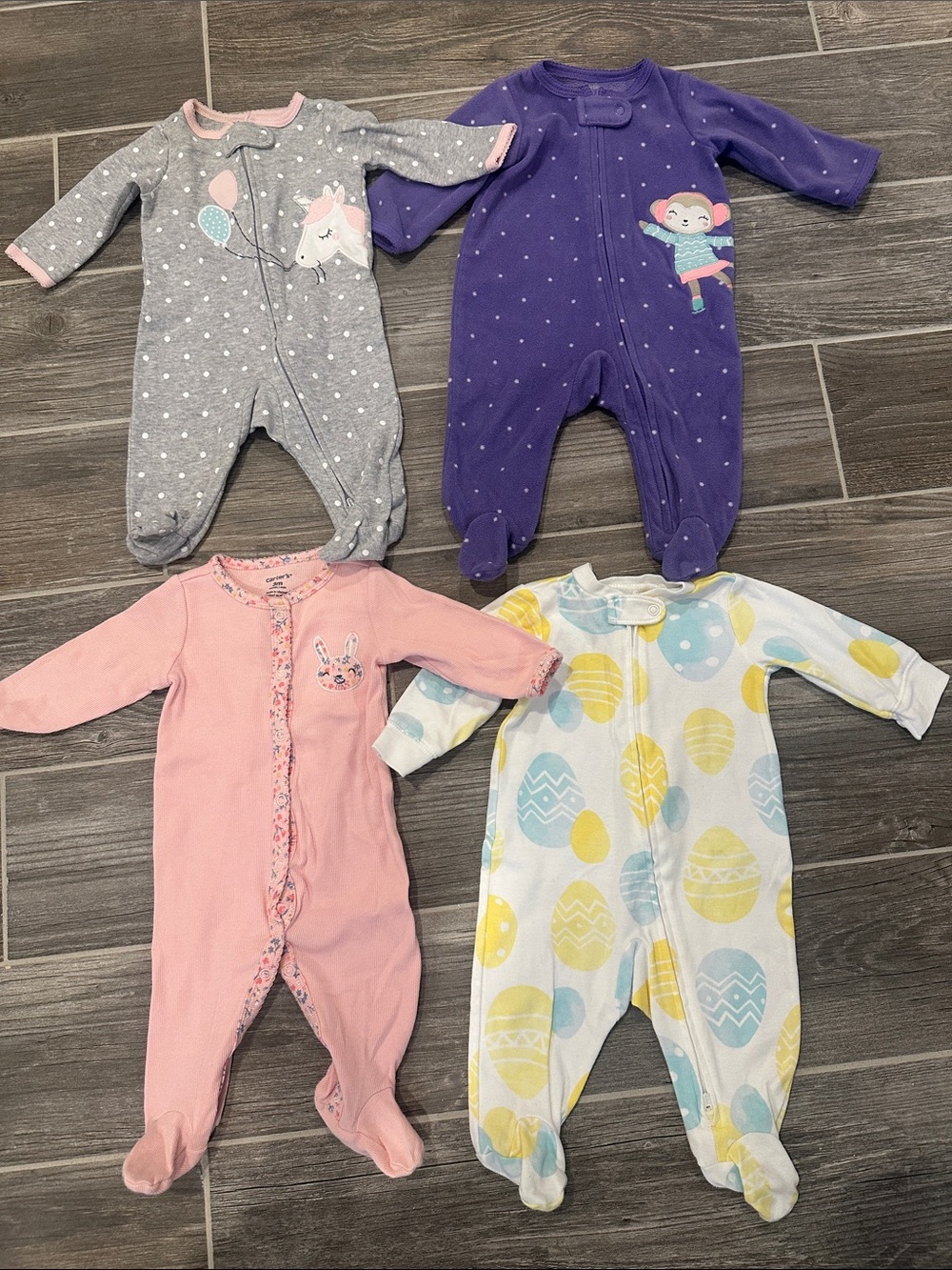 Carter’s 3-month Baby Girl Footed Sleepers